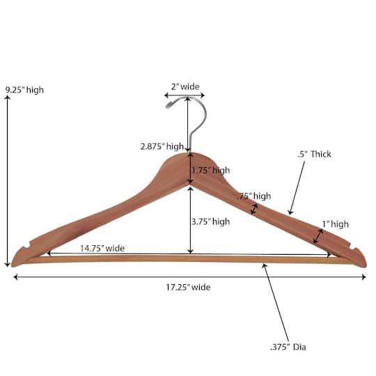 Household Essentials Cedar Coat Hanger Set